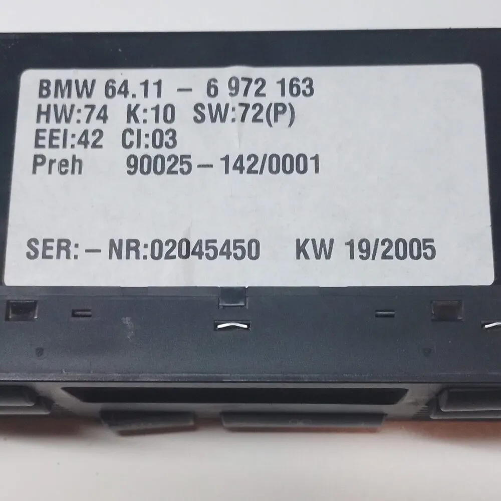 Interruptores automáticos de control de aire acondicionado BMW 6972163