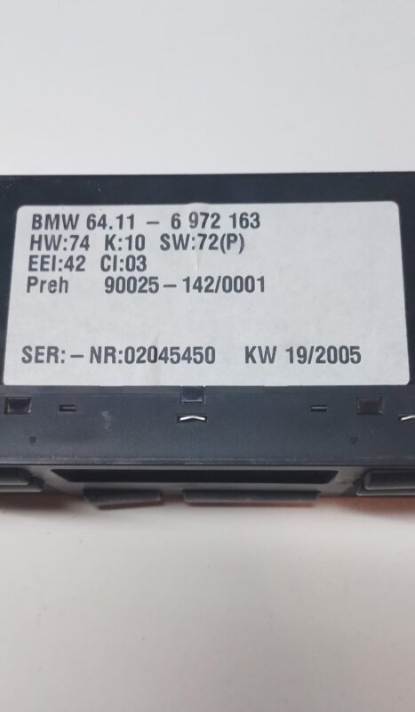Interruptores automáticos de control de aire acondicionado BMW 6972163 ...
