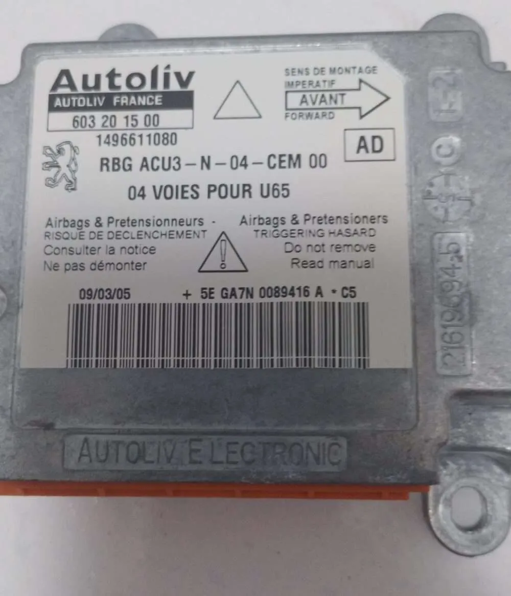Centralita Airbag Fiat Peugeot 1496611080 603201500 603 20 15 00  AD