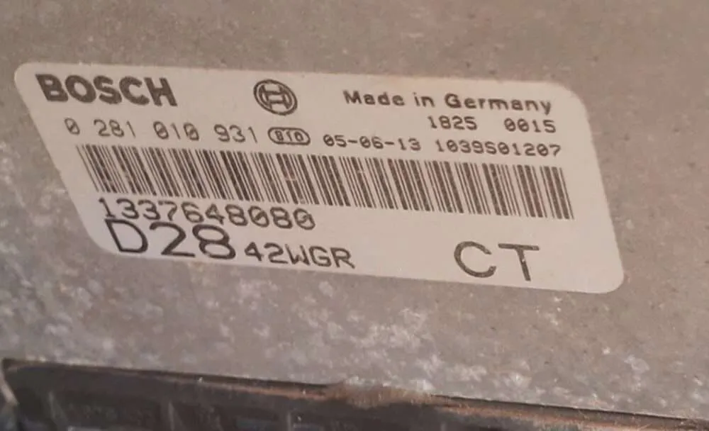 Centralita motor uce para PEUGEOT BOXER FURGON 0281010931