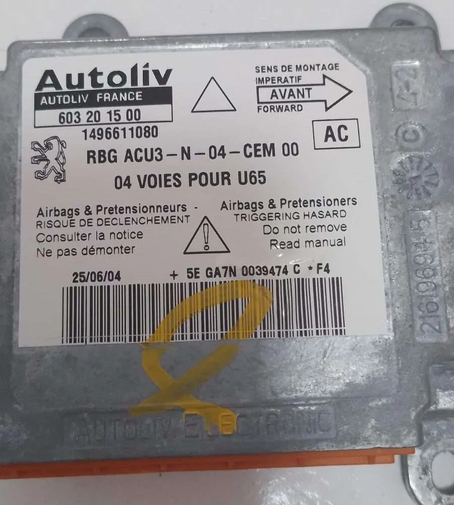 Centralita Airbag Fiat Peugeot AC 1496611080 603201500