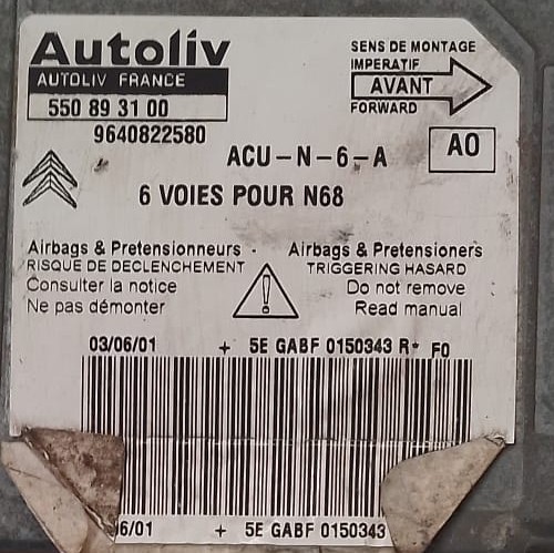 CENTRALITA AIRBAG (550893100) (9640822580) CITROEN XSARA PICASSO 2.0